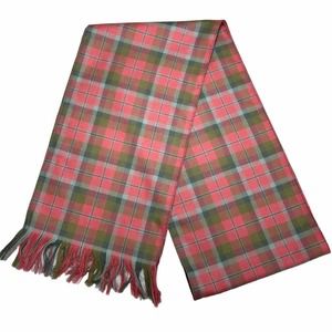 Lochcarron of Scotland Scarf Red Green Tartan Plaid Pure New Wool 10.5" x 90"